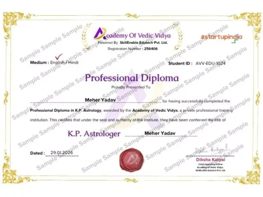 Professional Diploma in KP Astrology Course