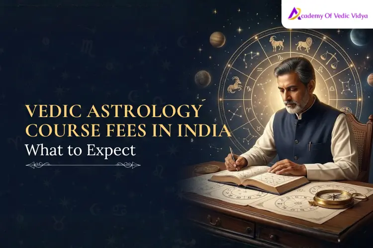 Breakdown of Vedic astrology course fees in India, detailing what students can anticipate regarding expenses.