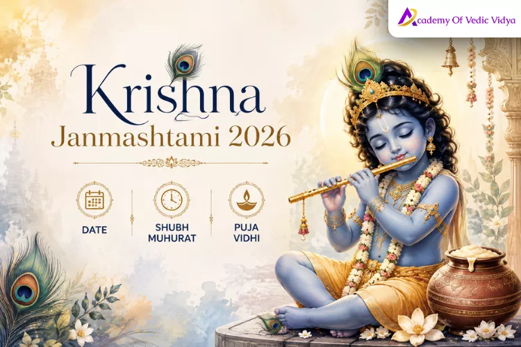 Celebration of Janmashtami with decorations and offerings for Krishna's birth in 2026.